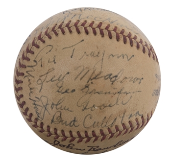 1925 World Series Champion Pittsburgh Pirates Team Signed ONL Frick Baseball With 24 Signatures Including Traynor, Clarke, Carey and McKechnie (JSA)